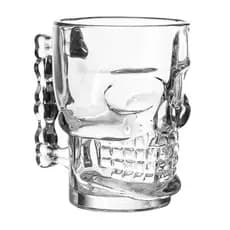 Caneca Caveira Rock Chopp Cerveja De Vidro Com Alça 510ml - Mimo Style