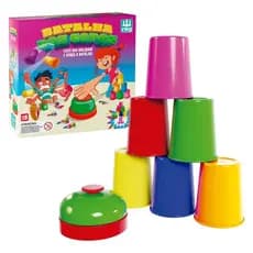 Jogo Pedagógico Batalha Dos Copos Com Copos Coloridos E Desafios Para Crianças - Nig Brinquedos