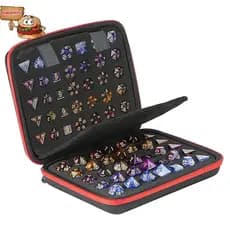 Jiarenitu Estojo Rígido Para Jogos De Tabuleiro RPG , Pacote De Dados , EVA , 70 Buracos , Bolsa Com Divisória Portátil