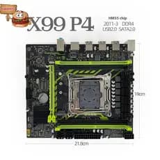 Jiarenitu X99-P4 2011-3 Conjunto De Placa-Mãe Kit Desktop Servidor ECC DDR4 X99 2660V3 2680V4 Memória NVME M . 2 SATA B