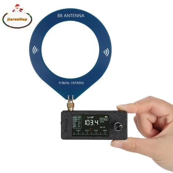 jiarenitop 1 Conjunto Novo Receptor De Rádio LSB USB AM FM ESP32S3 ATS-Mini V3 ABS Caso SI4732 Poeta SSB Com Amplificado
