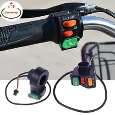 jiarenitop 3 Em 1 Bicicleta Elétrica Scooter Motocicleta Lidar Com Interruptor De Plástico Farol Chifre Botão Sinal Volt
