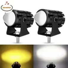 jiarenitop 1/2 Pçs Universal Dupla Cor Holofotes Motocicleta LED Farol Mini Luz De Condução Moto Tru Reboque Acessórios