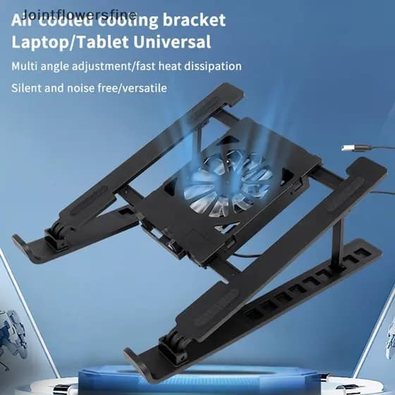 JTFF Laptop Cooler Base Suporte Dobrável Almofada De Refrigeração Titular Portátil Notebook Radiador Braet Aumentar Ra C