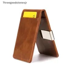 Carteira Criativa De Couro PU Masculina TGS Flip Clipe De Dólar Masculino Porta Cartão Curto JR