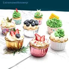 EJBR 50 Unidades/Pacote Forro De Cupcake Envoltórios De Bolo Bandeja De Copo De Cozimento Caso Copos De Papel Quente
