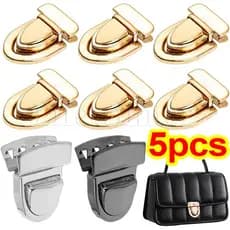 Fecho Metálico Fechadura De Metal Língua De Pato Saco Ferragens Peças Fechaduras De Polegar Para Bolsas De Mão Ombro Fazendo Couro 5Pcs Artesanato De Bricolagem