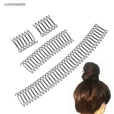 Grampo De Cabelo Com Acabamento Invisível De Cabeça Quebrada , Curvo , Faixa Redonda Lateral De Inserção