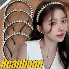 Tiara Com Pontas Góticas Em Liga De Zinco | Metal Prata Acabamento Punk Rock Design Para Concertos Cosplay Unissex Banda