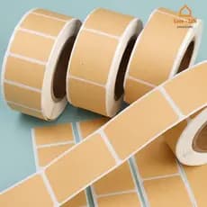800 Unidades/Rolo Adesivos De Etiqueta De Papel Kraft Duráveis Para Embalagem De Caixa De Presente-Etiquetas De Nome Manuscritas Em Branco Categoria De Lata De Armazenamento De Alimentos