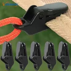 5/10Pcs Clipes De Fivela De Pano De Plástico Preto Para Guarda-Sol-Grampos De Lona De Tenda De Camping-Acessórios Viagens Ao Ar Livre