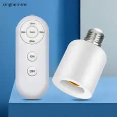 xinghernew E27 Base De Lâmpada Led Com Controle Remoto Sem Fio Temporizador Inteligente AC85-265V Suporte Conversor Adap