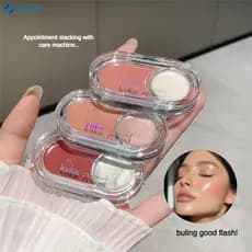KEKEMOOD Blush Iluminador, Uniformiza o Visual, Proporciona uma Aparência Jovem, Cor Suave e Requintada, Blush