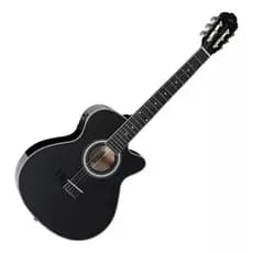 Violão Aço Elétrico Mini Jumbo Preto Vogga VCE330 BK