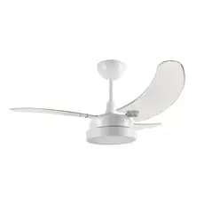 Ventilador De Teto Led Branco Transparente 110v Tron 3 Pás Diâmetro 1000 Mm Frequência 60 Material Das Pás Plástico 127v