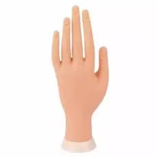 Mão Articulada De Treino De Silicone Para Manicures Unhas Em Gel Acrigel Fibra De Vidro