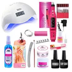 Kit Unhas Gel Completo Acrigel e Fibra Porcelana Manicure - Envio Imediato