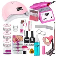 Kit De Unhas Completo Profissional Unhas De Gel Acrigel Fibra De Vidro