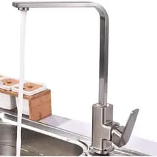 Torneira Cozinha Gourmet Slim L Bancada Misturador Monocomando Preto
