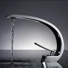 Torneira Banheiro Lavabo Luxo Aço Inox Prata Dourada 1/4 Misturador Água Quente Fria