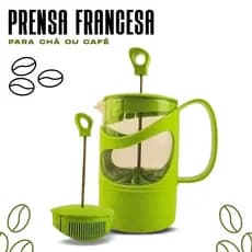 Cafeteira Prensa Francesa Cremeira Em Vidro e Plástico 660ml