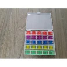 Estojo Caixa Box Bobinas 25 Unid Colorida Máquina