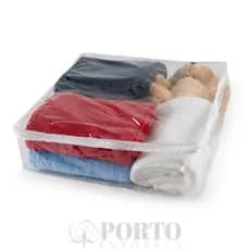 Kit 3 Organizadores Multiuso PVC Transparente 45 cm x 45 cm x 15 cm
