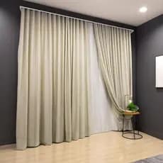 Cortina Linho Gaze Personalizada para Trilho Suíço Simples