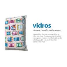 Esponja Microfibra para Vidros / Janelas - Limpa sem riscar ou manchar superfícies de vidro liso ou rugoso - Ecologicamente Correta