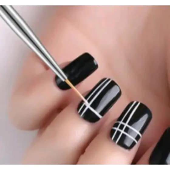 Kit 3 Pincéis Ultra Finos - Francesinha -Decoração de Unhas - Uso Profissional ou Pessoal