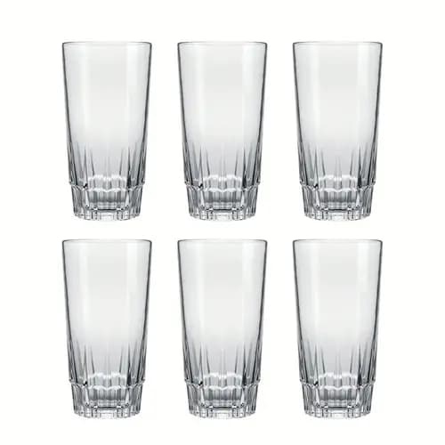 Jogo Copos Vidro Suco Agua Vegas 330ml Nadir 6 Unid