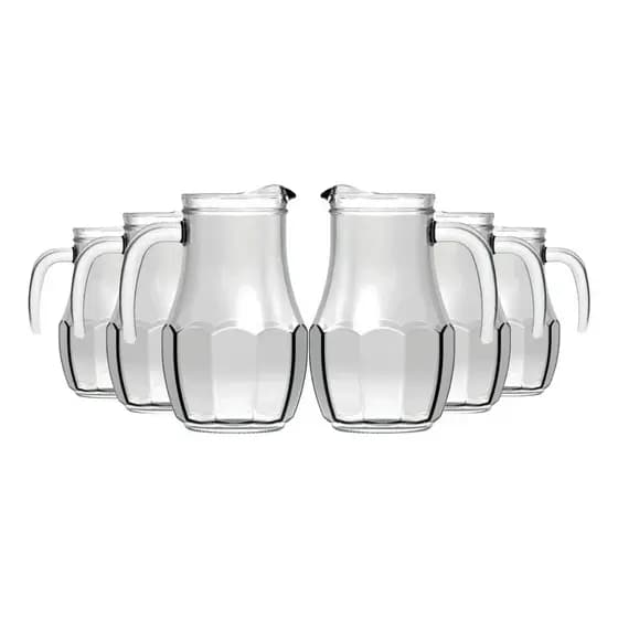 Conjunto 6 Jarra de Suco de Vidro Tango 750ML Agua Nadir