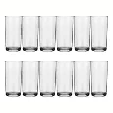 Jogo Copos Vidro Suco Agua Cylinder 300 Ml Nadir 12 Unid Elegante Para Presente Elegante