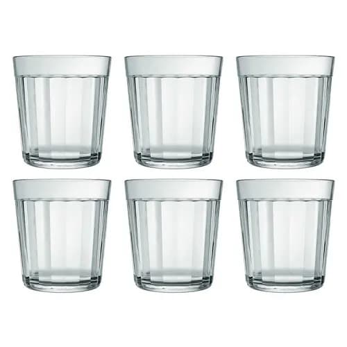 Jogo de 6 Copos Americanos Rocks Vidro 300ml Whisky Drinks