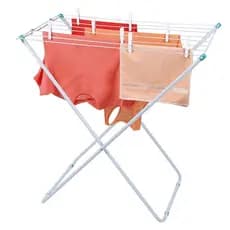 Varal De Chão Aço Secar Roupas Lavanderia Apartamento 80cm Dobrável Retrátil 16kg