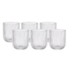 Jogo 6 Copos Vidro 270ml Sleek Copo Água Suco Bebidas Bar Cozinha