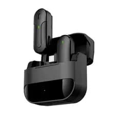 Microfone Lapela Sem Fio Profissional USB-C Redução de Ruído Vídeos Lives HD