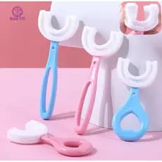 Escova De Dentes Infantil Crianças Bebê Em Forma De U De 360 Graus Para  2 Até 12 Anos macia