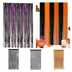 Fita/Painel Metalizada de Decoração para Halloween de Festa 1mx2m