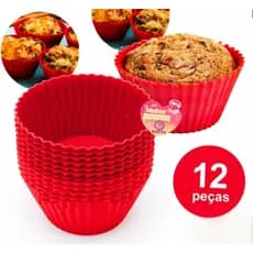 Kit 12 Pecas Forminha De Silicone Forma Assadeira Para Cupcake Capcake Mini Bolo - Cozinha Air Fryer