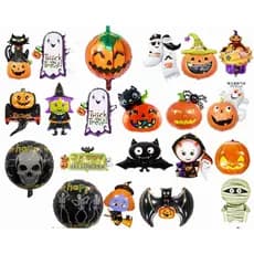 Kit 10 Balões Metalizado Halloween Decoração Modelo Aleatório