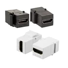 Tomada Keystone Emenda HDMI 1.4 e 2.0 - Full HD e 4K UHD - Branco ou Preto para Caixa de embutir T4