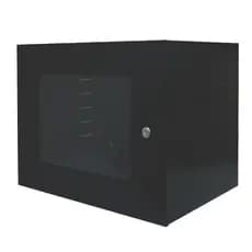 Mini Rack Interno 19" - Max Eletron  8U 350mm  Porta Acrílica Parede DVR Rede Armário CFTV Segurança