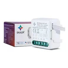 Mini Módulo Embutir KIT 1 a 4 Módulos Wifi 3 Canais Automação 10A Branco Tuya ekaza google assistente alexa