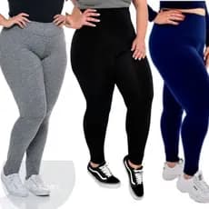 Calça legging plus size feminina Suplex Academia Fitness G1 G2 G3