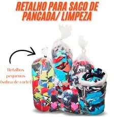 Saco Kit Retalho para Tapete Limpeza Saco de Pancadas 3kg 5kg e 10kg