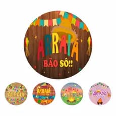 Painel  Redondo de Festa Junina e Arraia  para Decoração de Aniversário e Festas  de Alta Qualidade