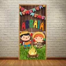 Capa de Porta Aberta do Papai Noel, Decoração de Natal  0,85x2,10