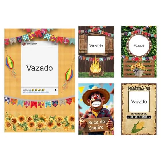 Painel Vazado Retangular Lateral Interativo Tecido 1,5x2,2m