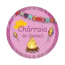 Painel Redondo Da Chárraia Personalizado Com Nome 1,50x1,50
